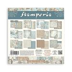 Blocco di Carte Scrap Backgrounds White Christmas cm 30 X 30