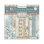 Blocco di Carte Scrap Backgrounds White Christmas cm 30 X 30