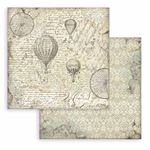 Blocco di Carte Scrap Background Selection Voyages Fantastiques cm 20 X 20