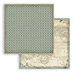 Blocco di Carte Scrap Background Selection Voyages Fantastiques cm 20 X 20