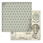 Blocco di Carte Scrap Background Selection Voyages Fantastiques cm 20 X 20