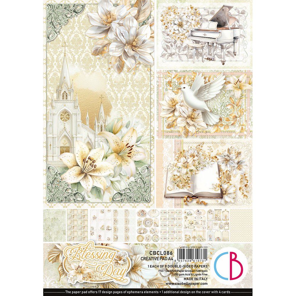 Blocco di Carte Scrap Blessing Day Creative Pad A4