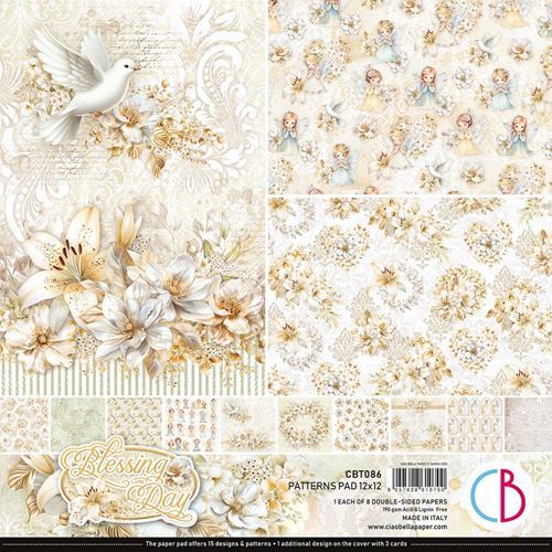 Blocco di Carte Scrap Blessing Day Patterns Pad cm 30 x 30