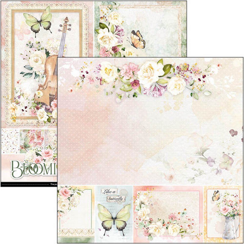 Blocco di Carte Scrap Blooming cm 20 x 20