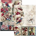 Blocco di Carte Scrap Bohemian Burgundy Creative Pad A4