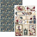 Blocco di Carte Scrap Bohemian Burgundy Creative Pad A4
