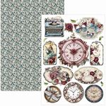 Blocco di Carte Scrap Bohemian Burgundy Creative Pad A4