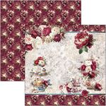 Blocco di Carte Scrap Bohemian Burgundy Pad cm 20 x 20
