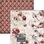 Blocco di Carte Scrap Bohemian Burgundy Pad cm 20 x 20