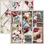 Blocco di Carte Scrap Bohemian Burgundy Pad cm 20 x 20