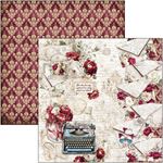 Blocco di Carte Scrap Bohemian Burgundy Paper Pad cm 30 x 30