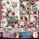 Blocco di Carte Scrap Bohemian Burgundy Paper Pad cm 30 x 30