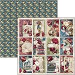 Blocco di Carte Scrap Bohemian Burgundy Patterns Pad cm 30 x 30