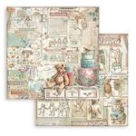 Blocco di Carte Scrap Brocante Antiques cm 20 X 20