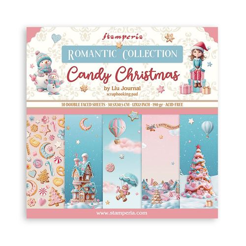 Blocco di Carte Scrap Candy Christmas cm 30 X 30