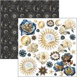 Blocco di Carte Scrap Celestial Fussy Cut Pad cm 15 x 15