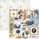 Blocco di Carte Scrap Celestial Fussy Cut Pad cm 15 x 15