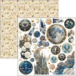 Blocco di Carte Scrap Celestial Fussy Cut Pad cm 15 x 15