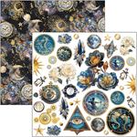 Blocco di Carte Scrap Celestial Fussy Cut Pad cm 15 x 15