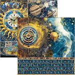 Blocco di Carte Scrap Celestial Patterns Pad cm 30 x 30