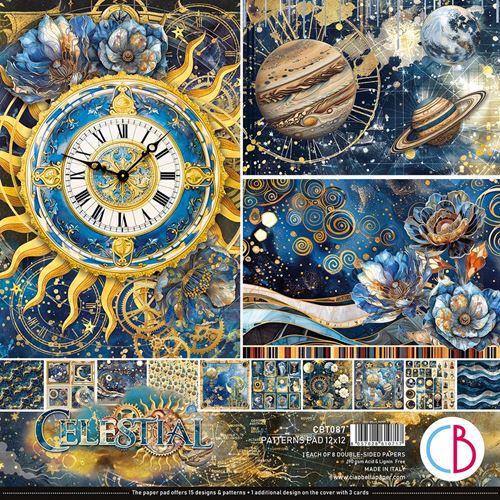 Blocco di Carte Scrap Celestial Patterns Pad cm 30 x 30