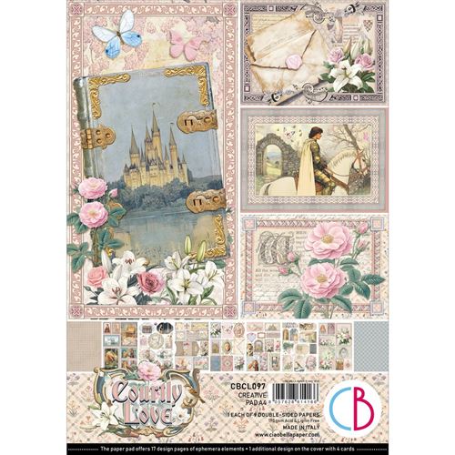Blocco di Carte Scrap Courtly Love Creative Pad A4