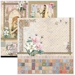 Blocco di Carte Scrap Courtly Love Patterns Pad cm 30 x 30