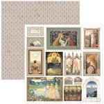 Blocco di Carte Scrap Courtly Love Patterns Pad cm 30 x 30