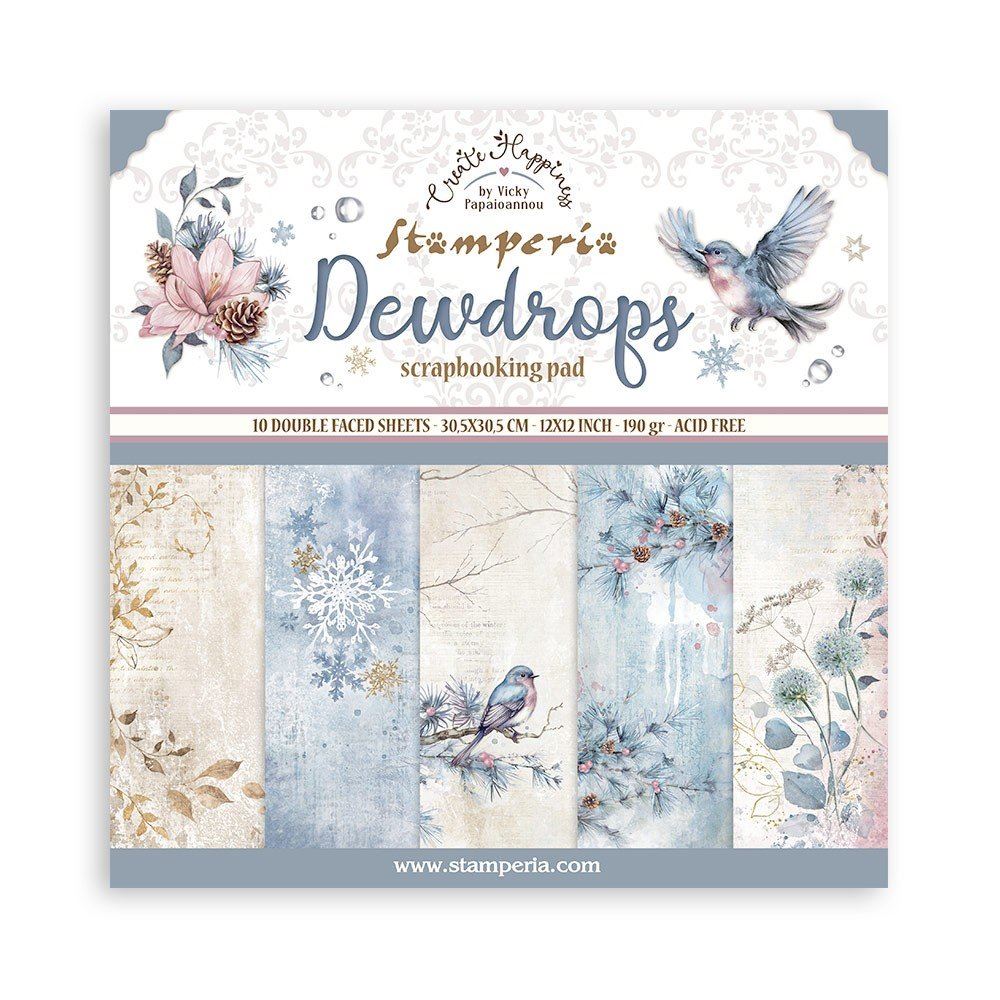 Blocco di Carte Scrap Create Happiness Dewdrops cm 30 X 30