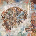 Blocco di Carte Scrap Engine of the Future cm 30 x 30