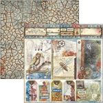 Blocco di Carte Scrap Engine of the Future cm 30 x 30