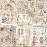 Blocco di Carte Scrap Engine of the Future cm 30 x 30