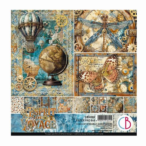 Blocco di Carte Scrap Esprit de Voyage cm 20 x 20