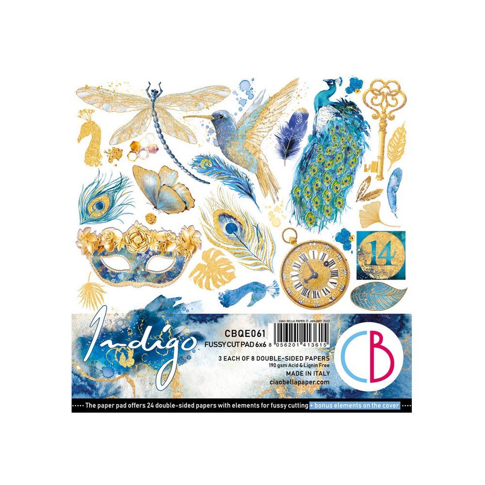 Blocco di Carte Scrap Indigo cm 15 x 15