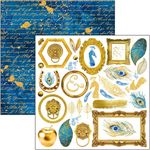 Blocco di Carte Scrap Indigo cm 15 x 15