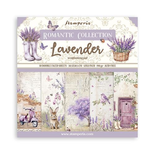 Blocco di Carte Scrap Lavender cm 30 X 30