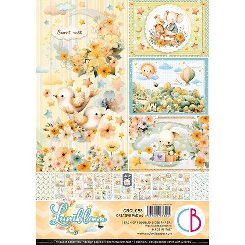 Blocco di Carte Scrap Lunibloom Creative Pad A4