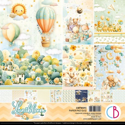 Blocco di Carte Scrap Lunibloom Paper Pad cm 30 x 30