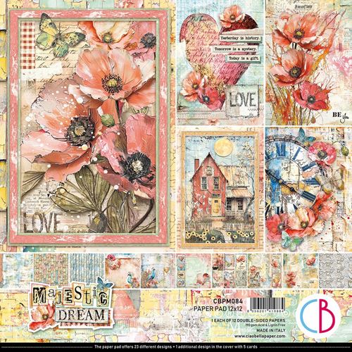 Blocco di Carte Scrap Majestic Dream cm 30 x 30