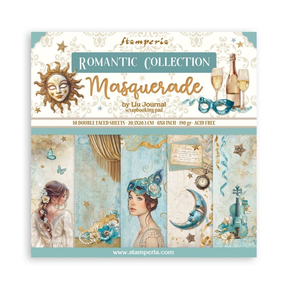 Blocco di Carte Scrap Masquerade cm 20 X 20