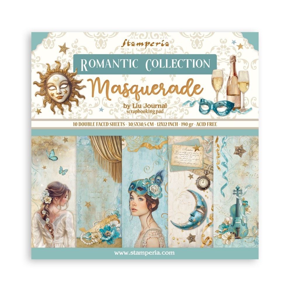 Blocco di Carte Scrap Masquerade cm 30 X 30
