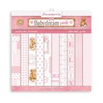Blocco di Carte Scrap Maxi Background BabyDream Pink