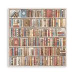 Blocco di Carte Scrap Maxi Background selection - Vintage Library cm 30 X 30