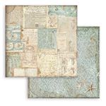 Blocco di Carte Scrap Maxi Background Selection Songs of the Sea cm 30 X 30