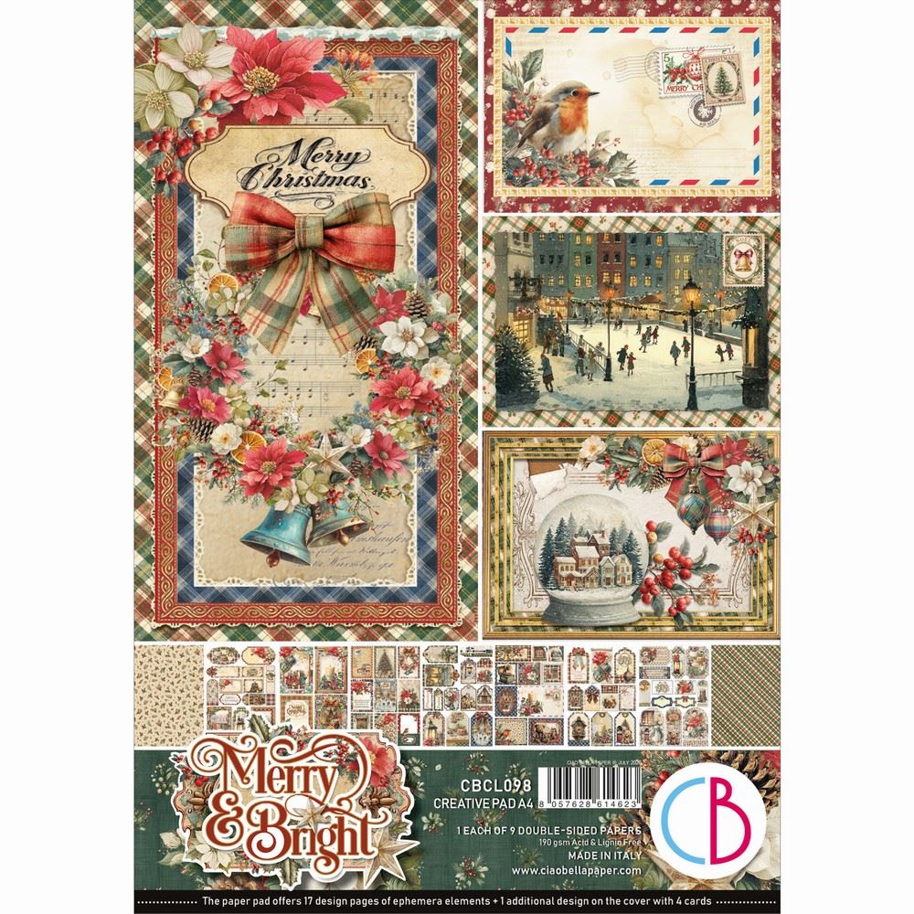 Blocco di Carte Scrap Merry & Bright Creative Pad A4