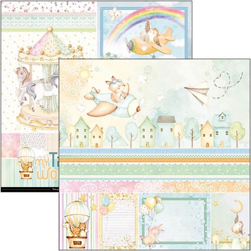 Blocco di Carte Scrap My Tiny World cm 20 x 20