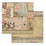 Blocco di Carte Scrap Oriental Garden cm 20 x 20