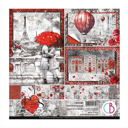 Blocco di Carte Scrap Paris Je t’aime cm 20 x 20