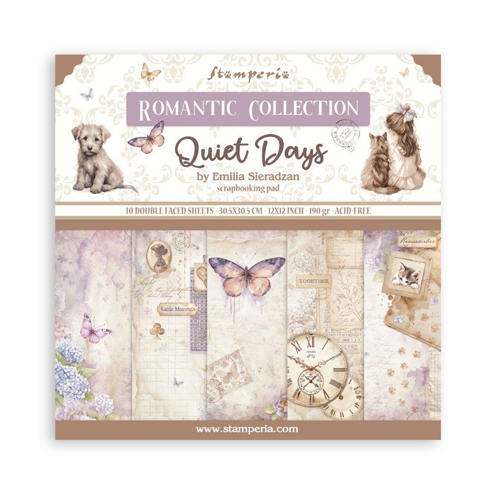 Blocco di Carte Scrap Quiet Days cm 30 X 30
