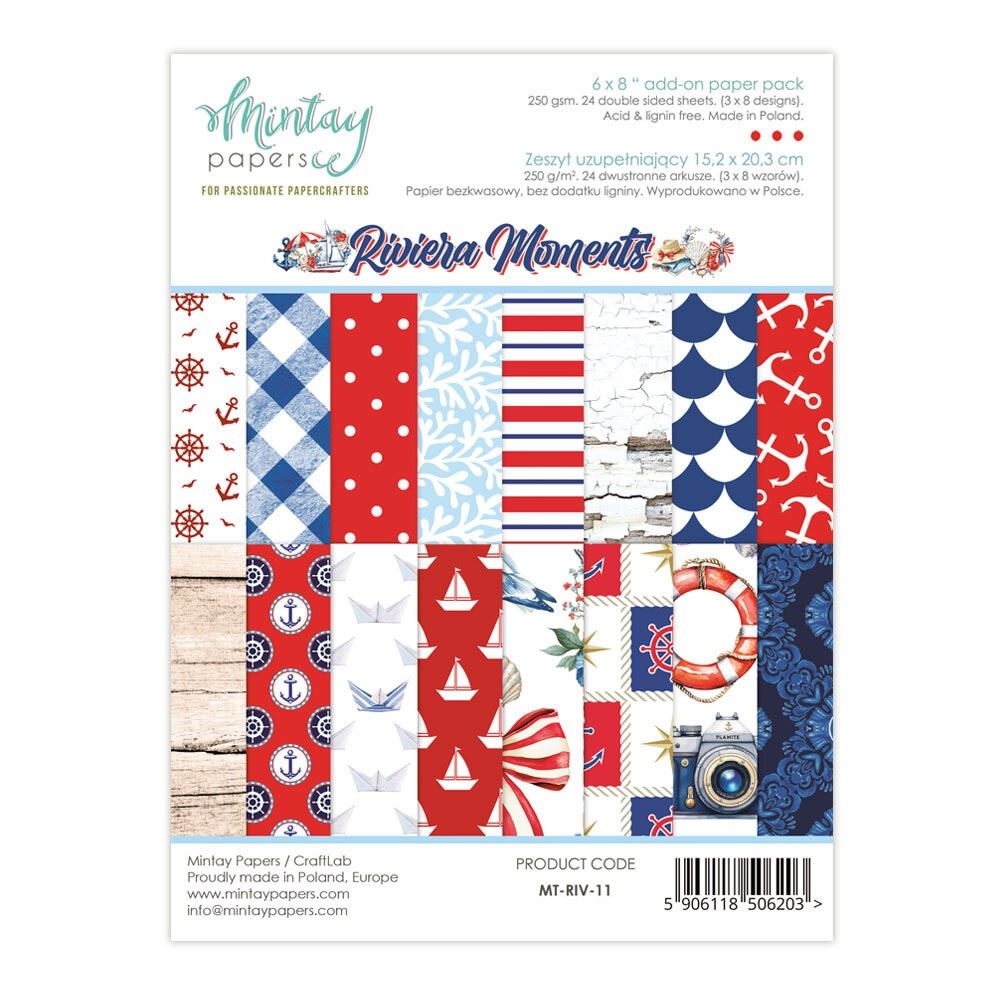 Blocco di Carte Scrap Riviera Moments cm 15 X 20 Add On